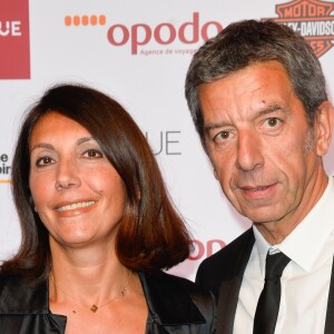 Michel Cymes avec sa femme Nathalie lors du dîner de gala du 96ème Prix d'Amérique Opodo à l'hôtel Salomon de Rothschild à Paris, le 28 janvier 2017. © Guirec Coadic/Bestimage