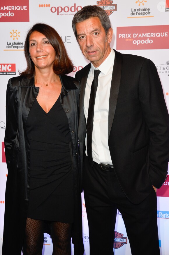 Michel Cymes avec sa femme Nathalie lors du dîner de gala du 96ème Prix d'Amérique Opodo à l'hôtel Salomon de Rothschild à Paris, le 28 janvier 2017. © Guirec Coadic/Bestimage