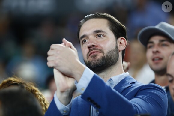Le fiancé de Serena Williams, le co-fondateur du site Reddit Alexis Ohanian lors de l'Open d'Australie le 19 janvier 2017.