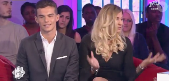 Julien Castaldi et Ludivine Birker lors du Mad Mag d'NRJ12 le mardi 25 avril 2017.