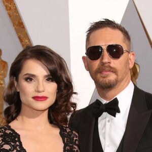 Tom Hardy et sa femme Charlotte Riley - Arrivées à la 88ème cérémonie des Oscars à Los Angeles le 28 février 2016.