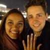 Jessica Lucas annonce ses fiançailles avec Alex Jermasek, à Venise, sur Instagram le 26 avril 2017.
