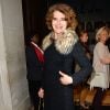 Fanny Ardant au Vernissage de l'exposition "Dalida: Une garde-robe de la ville à la scène" au musée de la ville de Paris, Palais Galliera, à Paris, France, le 25 avril 2017. © Coadic Guirec/Bestimage