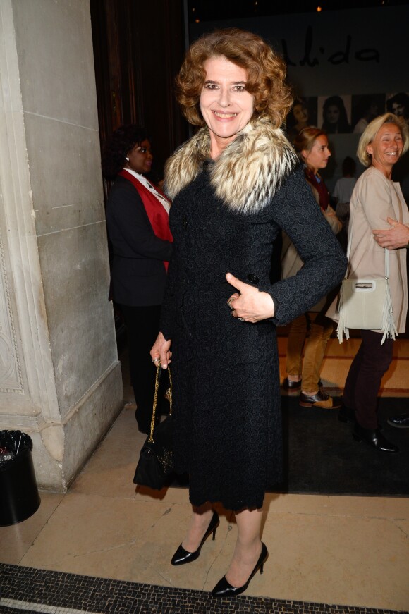 Fanny Ardant au Vernissage de l'exposition "Dalida: Une garde-robe de la ville à la scène" au musée de la ville de Paris, Palais Galliera, à Paris, France, le 25 avril 2017. © Coadic Guirec/Bestimage