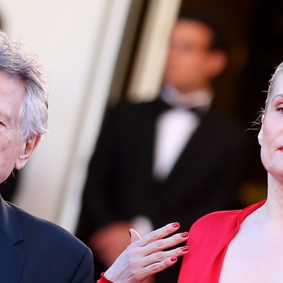Emmanuelle Seigner et Roman Polanski - Montee des marches du film "La Venus a la fourrure" lors du 66eme festival du film de Cannes. Le 25 mai 2013