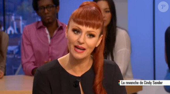 Cindy Sander revient sur sa transformation physique pour le "Supplément" de Canal+. Dimanche 21 décembre 2014.