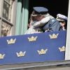 La princesse Estelle fait un câlin à son grand-père le roi Carl XVI Gustaf de Suède - Célébration du 71e anniversaire du roi Carl XVI Gustaf de Suède à Stockholm le 30 avril 2017