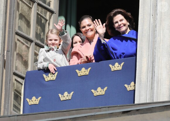 La princesse Victoria, la princesse Sofia, la reine Silvia et la princesse Estelle - Célébration du 71e anniversaire du roi Carl XVI Gustaf de Suède à Stockholm le 30 avril 2017