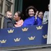La princesse Victoria, le prince Oscar, la princesse Sofia,la reine Silvia et la princesse Estelle - Célébration du 71e anniversaire du roi Carl XVI Gustaf de Suède à Stockholm le 30 avril 2017