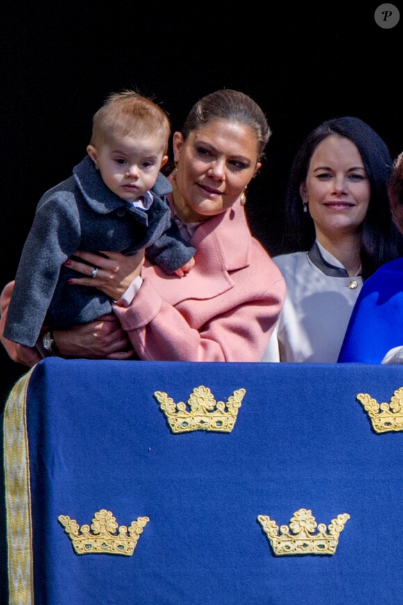 La princesse Victoria, le prince Oscar, la princesse Sofia - Célébration du 71ème anniversaire du roi C. Gustav de Suède à Stockholm le 30 avril 2017 30/04/2017 - Stockholm
