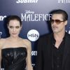 Angelina Jolie et Brad Pitt - Première du film Maleficient à Los Angeles, le 29 mai 2014. P