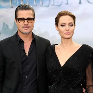 Brad Pitt, Angelina Jolie - Première du film "Maleficent" à Londres le 8 mai 2014.