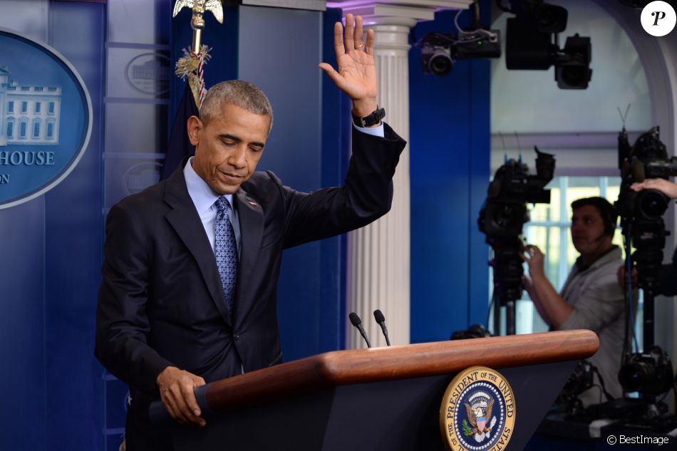 Le président des Etats-Unis Barack Obama lors de sa dernière conférence ...