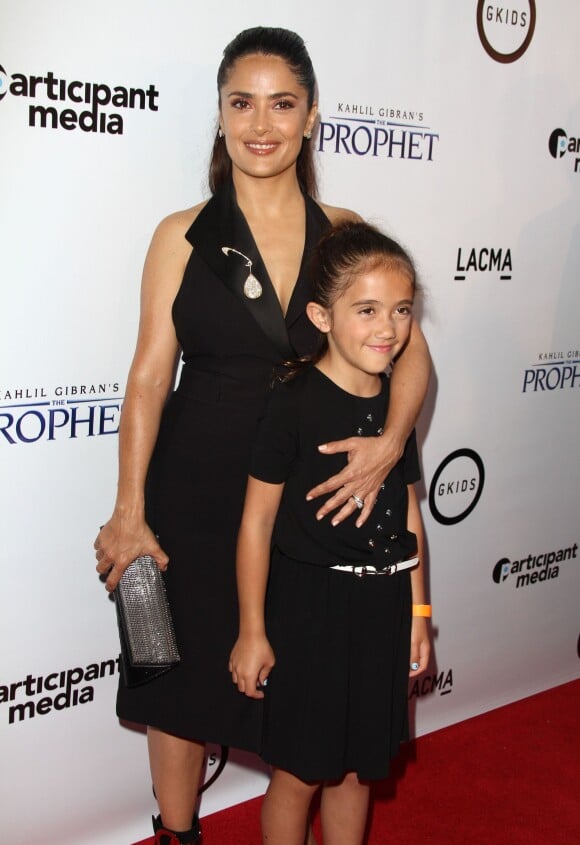 Salma Hayek et sa fille Valentina Paloma Pinault - Avant-première de "Le Prophète" à Los Angeles le 29 juillet 2015