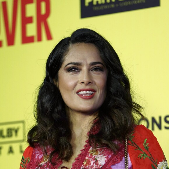 Salma Hayek lors de la première du film How To Be A Latin Lover, Teatro Metropolitan, Mexico, le 3 mai 2017.