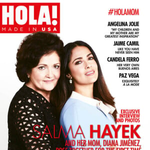 Salma Hayek avec sa mère Diana en couverture du magazine HOLA!