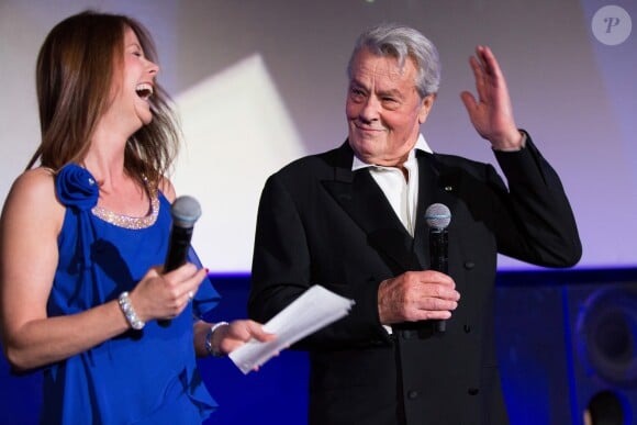L'icône du cinéma français Alain Delon, invité d'honneur, annonce sa retraite pour la fin 2017, lors du Festival du film policier de Liège, Belgique, le 5 mai 2017.