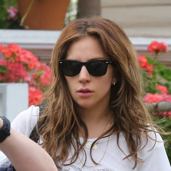 Exclusif - Lady Gaga sur le tournage du film 'A Star Is Born' à Los Angeles, le 25 avril 2017