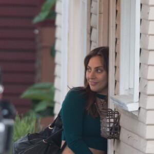 Lady Gaga sur le tournage de "A star is born" à Los Angeles le 25 avril 2017.