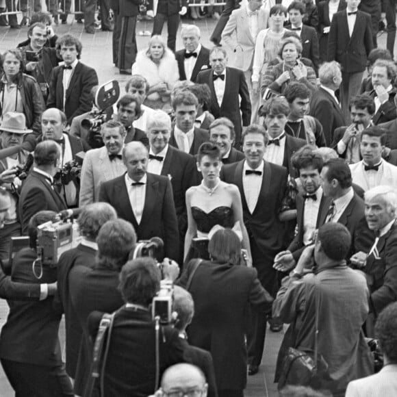 Isabelle Adjani lors de la projection de l'Eté meurtrier à Cannes en 1983.