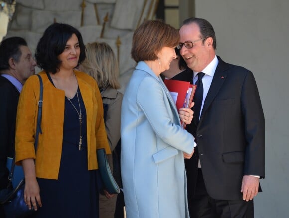 Myriam El Khomri - Dernier conseil des ministres de la présidence de François Hollande au palais de l'Elysée à Paris. Le 10 mai 2017 © Veeren / Bestimage