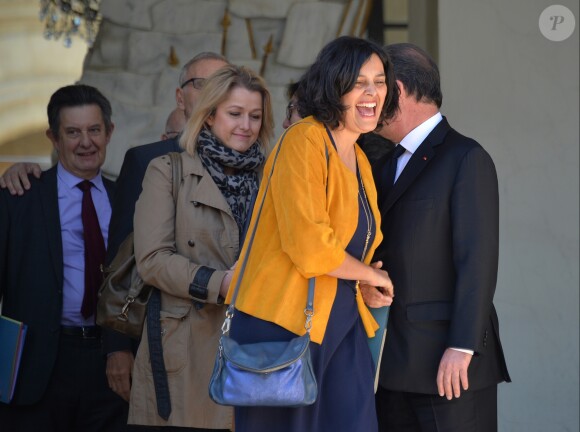 Barbara Pompili et Myriam El Khomri - Dernier conseil des ministres de la présidence de François Hollande au palais de l'Elysée à Paris. Le 10 mai 2017 © Veeren / Bestimage