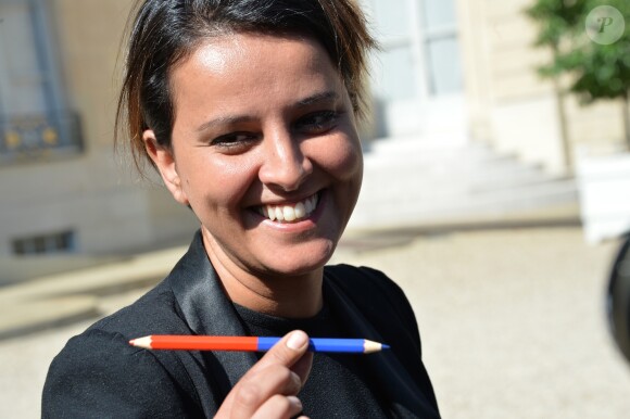Najat Vallaud-Belkacem - Dernier conseil des ministres de la présidence de François Hollande au palais de l'Elysée à Paris. Le 10 mai 2017 © Veeren / Bestimage