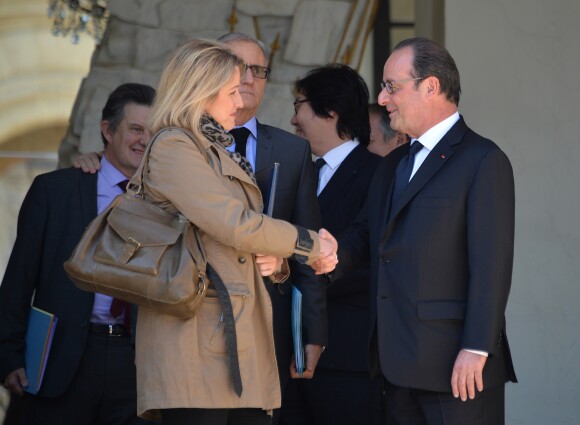Barbara Pompili - Dernier conseil des ministres de la présidence de François Hollande au palais de l'Elysée à Paris. Le 10 mai 2017 © Veeren / Bestimage