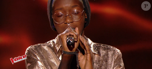 Emmy Liyana dans "The Voice 6" le 13 mai 2017 sur TF1.