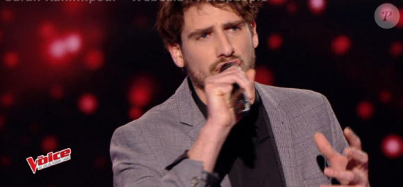 Valentin dans "The Voice 6" le 13 mai 2017 sur TF1.