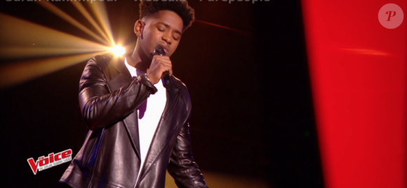 Lisandro dans "The Voice 6" le 13 mai 2017 sur TF1.