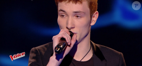 Sacha dans "The Voice 6" le 13 mai 2017 sur TF1.