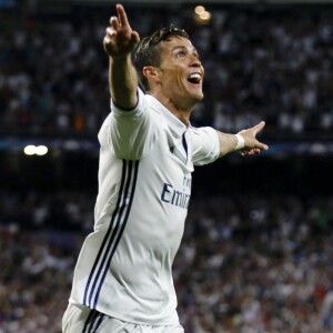 Cristiano Ronaldo lors du quart de finale retour de la Ligue des champions, Real Madrid - Bayern Munich au stade Santiago Bernabeu à Madrid, le 18 avril 2017.