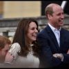 Le prince William, duc de Cambridge, Catherine (Kate) Middleton, duchesse de Cambridge, et le prince Harry accueillent les enfants de ceux qui sont morts au service des Forces armées lors d'une une fête au palais de Buckingham à Londres le 13 mai 2017.