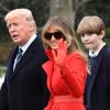 Donald, Melania et Barron Trump à la Maison Blanche. Washington, le 17 mars 2017.