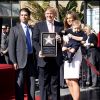 Donald Trump, son épouse Melania et ses deux fils Donald Jr et Barron à Hollywood. Janvier 2007.