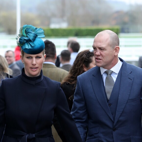 Zara Tindall (Phillips) et son mari Mike Tindall à l'ouverture du festival de Cheltenham le 14 mars 2017