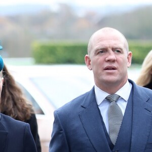 Zara Tindall (Phillips) et son mari Mike Tindall à l'ouverture du festival de Cheltenham le 14 mars 2017