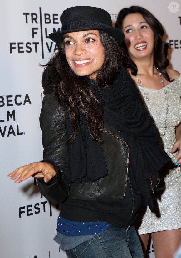 Rosario Dawson à la première de "Awake: A Dream From Standing Rock" lors du festival du film de Tribeca à New York, le 22 avril 2017.