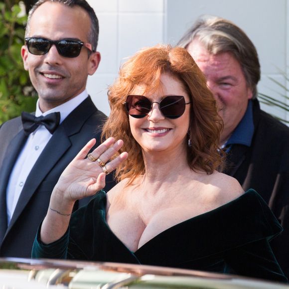 Susan Sarandon à l'ouverture du 70e Festival de Cannes. Cannes, le 17 mai 2017.