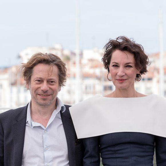 Mathieu Amalric et Jeanne Balibar au photocall de "Barbara" lors du 70ème Festival International du Film de Cannes, le 18 mai 2017. © Borde-Jacovides-Moreau/Bestimage