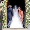 Pippa Middleton, son père Michael Middleton et sa soeur Catherine (Kate) Middleton, duchesse de Cambridge - Mariage de Pippa Middleton et James Matthews, en l'église St Mark's, à Englefield, Berkshire, Royaume Uni, le 20 mai 2017.