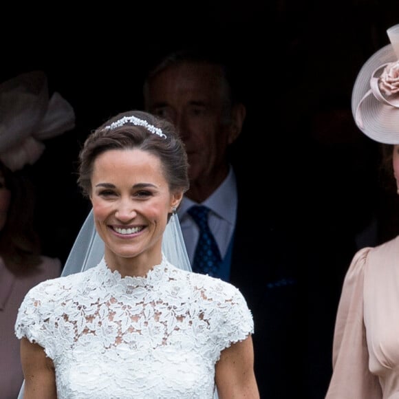 Pippa Middleton et sa soeur Catherine (Kate) Middleton, duchesse de Cambridge - Mariage de Pippa Middleton et James Matthews, en l'église St Mark, à Englefield, Berkshire, Royaume Uni, le 20 mai 2017.