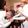 Céline Dion, René-Charles et Drake dans les coulisses des Billboard Music Awards, à Las Vegas, le 21 mai 2017