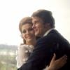 Roger Moore et Luisa Mattioli à Londres en 1969.