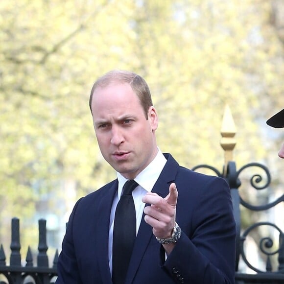 Le prince William, duc de Cambridge, et Kate Catherine Middleton, duchesse de Cambridge, le prince Harry - Hommage aux victimes de l'attentat de Londres à l'abbaye de Westminster à Londres. Le 5 avril 2017