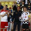 Le prince Albert II de Monaco et Mick Schumacher - Traditionnel match de football caritatif opposant l'A.S. Star Team for Children à l'Association Mondiale des Pilotes de F1, au stade Louis II, à Monaco, le 23 mai 2017. © Claudia Albuquerque/Bestimage