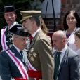 La reine Letizia et le roi Felipe VI d'Espagne lors de la Journée nationale des forces armées à Guadalajara le 27 mai 2017