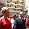 Le prince Albert II de Monaco et la princesse Charlène - 75e Grand Prix F1 de Monaco, le 28 mai 2017.