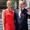 Le prince Albert II de Monaco et la princesse Charlène - 75e Grand Prix F1 de Monaco, le 28 mai 2017. © Michael Alesi / Bestimage